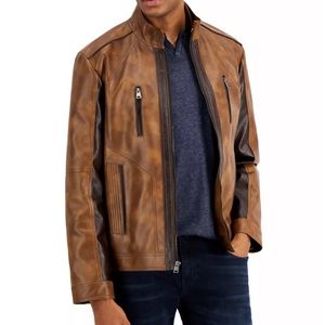 Men’s Faux-Leather Jacket I.N.C. International Concepts Medium